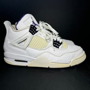 Size 7.5 - Nike Air Jordan 4 Retro Purple Metallic Men's Shoes